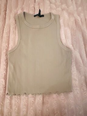 Forever 21 Ribbed Tank Top - Sage Green